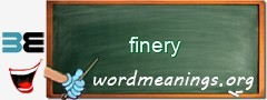 WordMeaning blackboard for finery